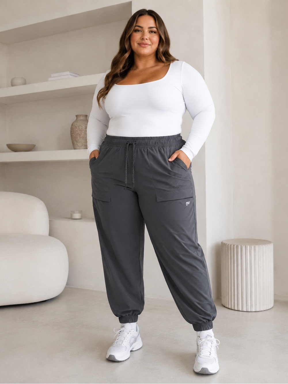 Fabletics Women's Gray Scrub Jogger Pants Size 3XL Regular - Like New Condition - Picture 1 of 16